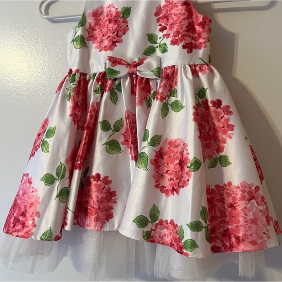 American Princess Pink Hydrangea Puffy Little Girls Dress Size 4T - Picture 2 of 7